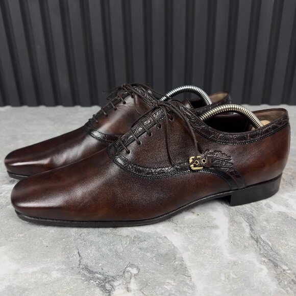 Louis Vuitton Derby Dress Lace Up Brown Crocodile 7.5 LV or 8.5 US or 41.5 EUR - Picture 10 of 17